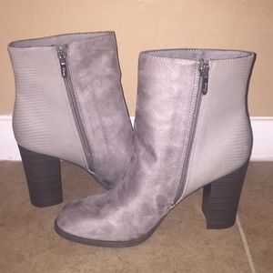 Gray booties